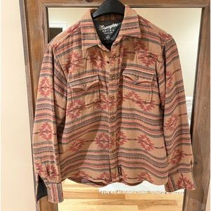 Wrangler Snap Shirt Jacquard Jacket (Large)